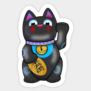 Cute Cat Safety Maneki Neko Sticker